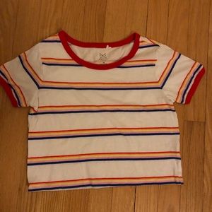 Pacsun cropped striped t shirt